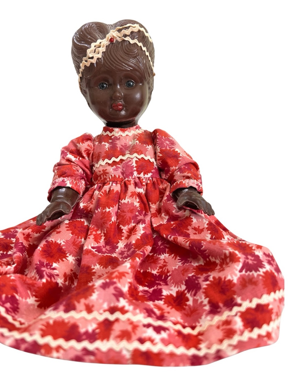 1950’s Hard plastic African American black baby doll 10”